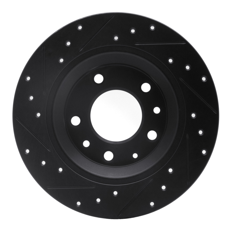 Ford Fusion Brake Rotor (1) - Rear Right - R1 Concepts - Drilled & Slotted - Black - `98-`15